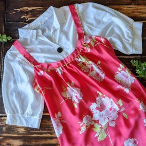 2/$20 - Vintage Satin Slip Dress 90's Rose Nightie